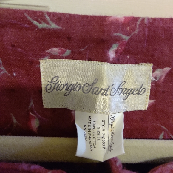 NEW Giorgio Santa Angelo Long sleeve Cotton Nightgown Size L - Picture 4 of 6